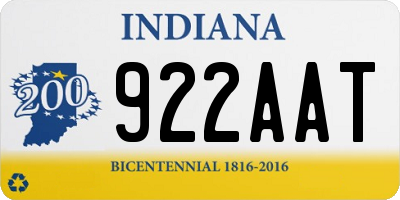 IN license plate 922AAT