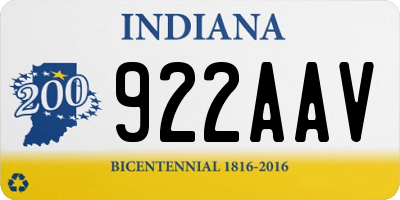 IN license plate 922AAV
