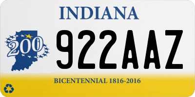 IN license plate 922AAZ