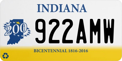 IN license plate 922AMW