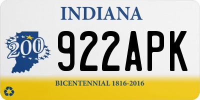 IN license plate 922APK