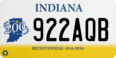 IN license plate 922AQB