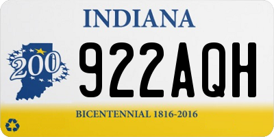 IN license plate 922AQH
