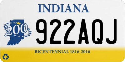 IN license plate 922AQJ