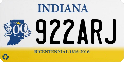 IN license plate 922ARJ