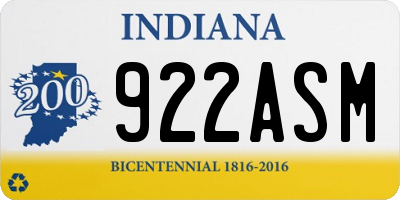 IN license plate 922ASM