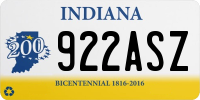 IN license plate 922ASZ