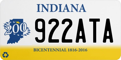 IN license plate 922ATA