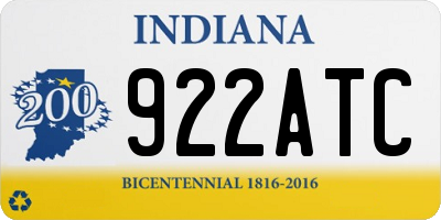 IN license plate 922ATC