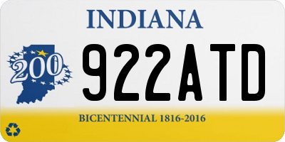 IN license plate 922ATD