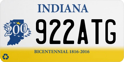 IN license plate 922ATG