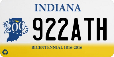 IN license plate 922ATH