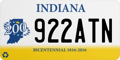 IN license plate 922ATN