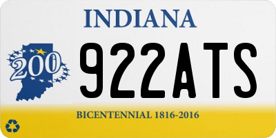 IN license plate 922ATS