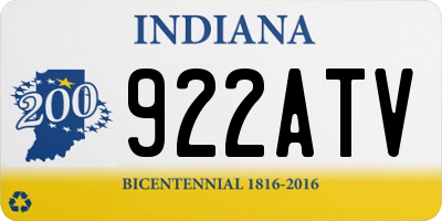IN license plate 922ATV