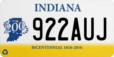 IN license plate 922AUJ