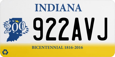 IN license plate 922AVJ