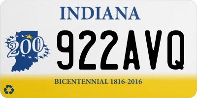 IN license plate 922AVQ