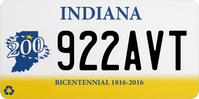 IN license plate 922AVT