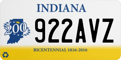 IN license plate 922AVZ
