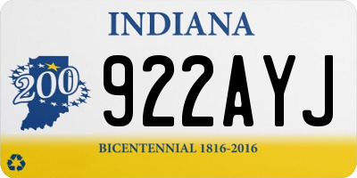 IN license plate 922AYJ