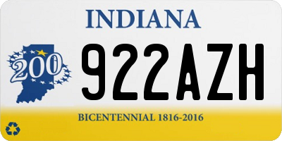 IN license plate 922AZH