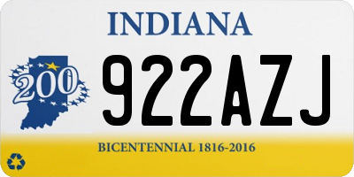 IN license plate 922AZJ