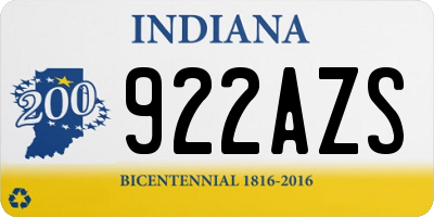 IN license plate 922AZS