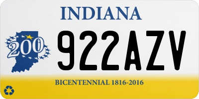 IN license plate 922AZV