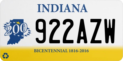 IN license plate 922AZW