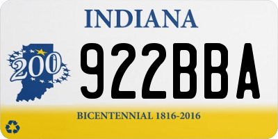 IN license plate 922BBA