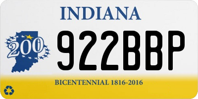 IN license plate 922BBP