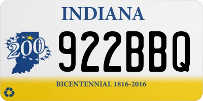 IN license plate 922BBQ