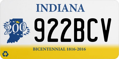 IN license plate 922BCV