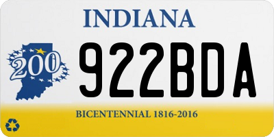 IN license plate 922BDA
