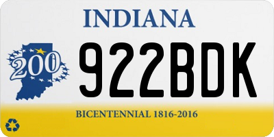 IN license plate 922BDK