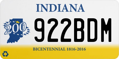 IN license plate 922BDM