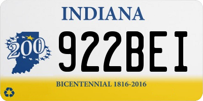 IN license plate 922BEI