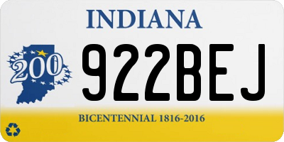 IN license plate 922BEJ