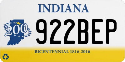 IN license plate 922BEP
