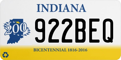 IN license plate 922BEQ