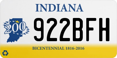 IN license plate 922BFH