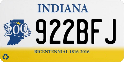 IN license plate 922BFJ