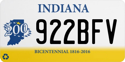 IN license plate 922BFV