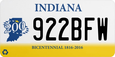 IN license plate 922BFW