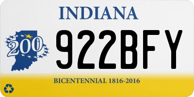 IN license plate 922BFY