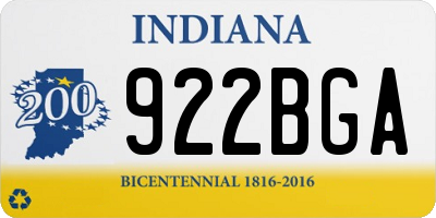 IN license plate 922BGA