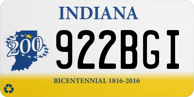 IN license plate 922BGI