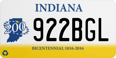 IN license plate 922BGL