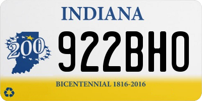 IN license plate 922BHO